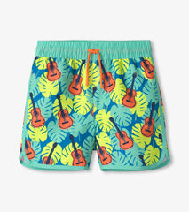 Tropical guitar swim short