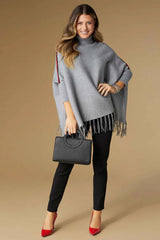 Shea Turtleneck Poncho-One size