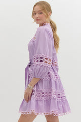 LAVENDAR with pearl detail dress