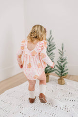 Leah Romper in Gingerbread | Baby Bubble