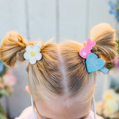 Bunny Vibes Easter Clip Set - Kids Easter Hair Clips