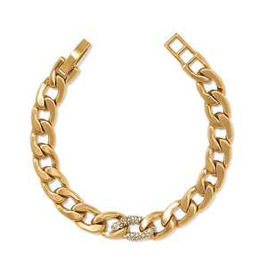 Cleo pave linked gold bracelet