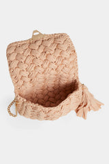 Lucinda braided blush bag