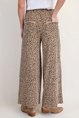 Plus- Camel mineral washed comfort pant