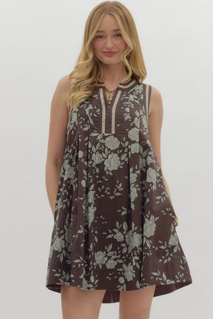 Soft blue Floral dress