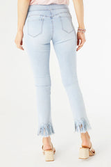 OMG- Pull on straight leg with scalloped fringe bottom