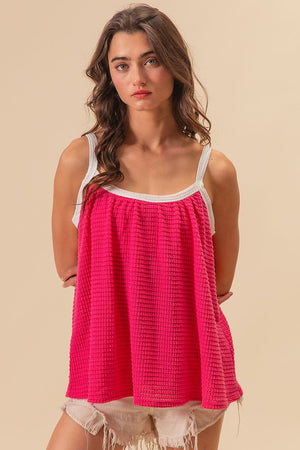 Waffled Gathering Cami Top