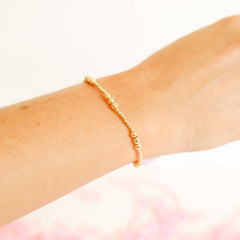 ILY Bracelet in Gold: Extended 7.25 inch