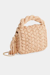 Lucinda braided blush bag