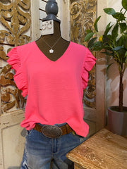 V-neck Ruffled top