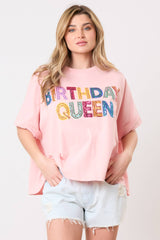 'Birthday Queen' Sequin Top