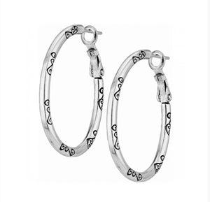 Small hoop charm earring