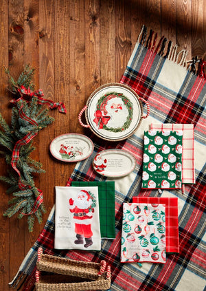 Santa Woven Platter Set