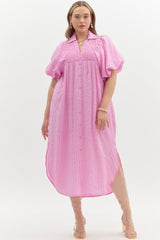 Pink textured maxi-Plus