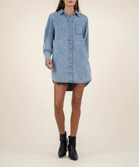 Rooney- Button up denim Dress