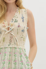 Smocked floral dress