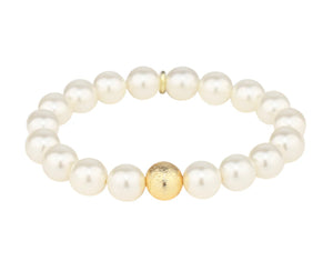 White Pearl Mala Bracelet