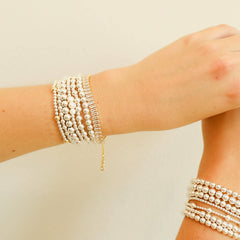 Katy Bracelet in Silver: Extended 7.25 inch