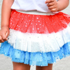 Patriotic Petal Tutu - Dress Up Skirt - Kids 4th of July