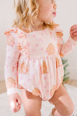 Leah Romper in Gingerbread | Baby Bubble