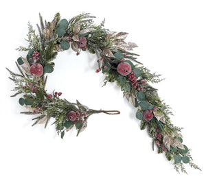 Frosted Pomegranate Garland