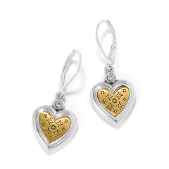 Mosaic heart 2tn lever earring