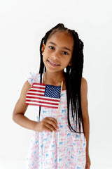 Rosita Dress in Patriotic Flags| Pocket Twirl Dress