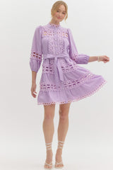 LAVENDAR with pearl detail dress