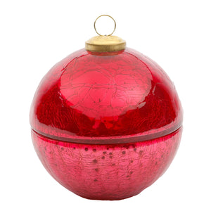 Berries and Balsam Pink Glass Ornament Candle