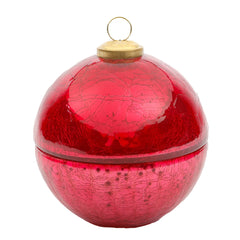 Berries and Balsam Pink Glass Ornament Candle