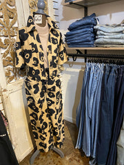 Crop pop flower jacket