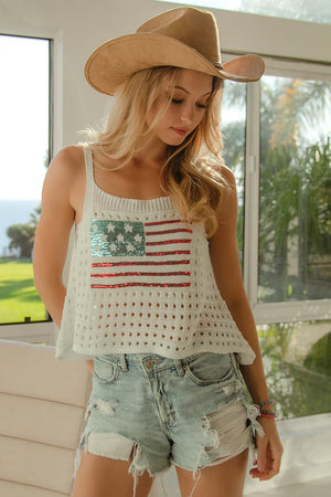 Fourth of July Sequin top