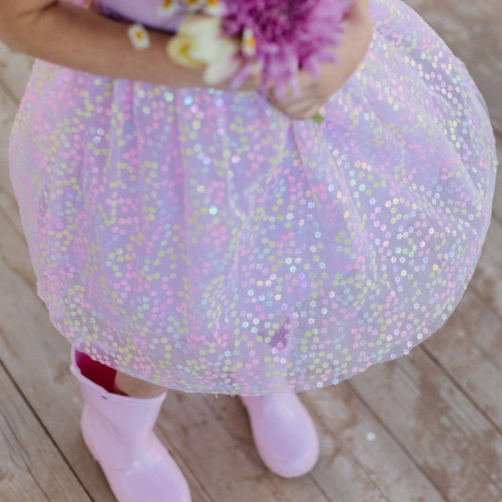 Lavender Confetti Flower Dress - Kids Easter Dress – My Cobblestone Cottage