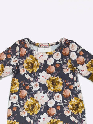 Golden Blossom Baby Romper