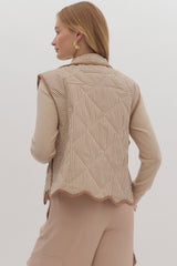 Quilted striped vest