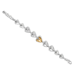 Cascade heart bracelet