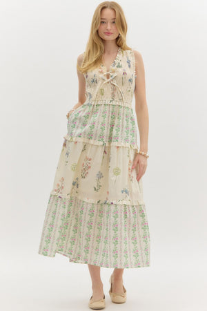 Smocked floral dress