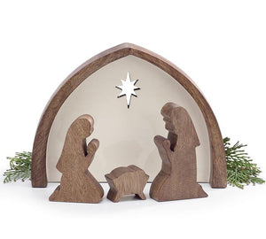 Mango Wood Nativity