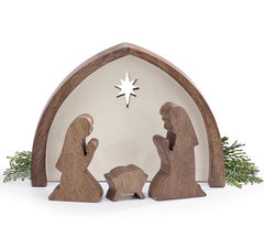 Mango Wood Nativity