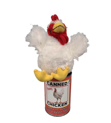 Canned plush animale