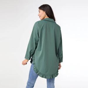 Dominique ruffled top