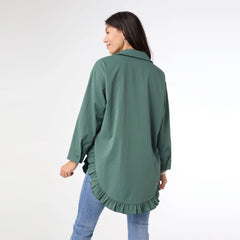 Dominique ruffled top