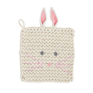 Bunny crochet trivet