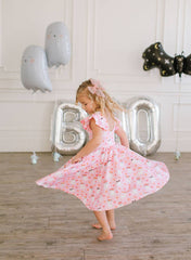 Olivia Dress in Floral Ghost