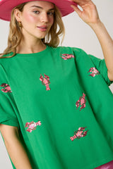 Lobster Sequin Patch Tee