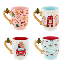 Holiday Pedestal Mugs