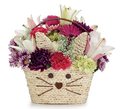 Bunny basket with cotton tail