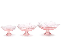 Flower glass cake plate