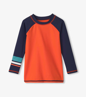 Orange long sleeve rash guard