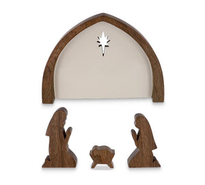 Mango Wood Nativity